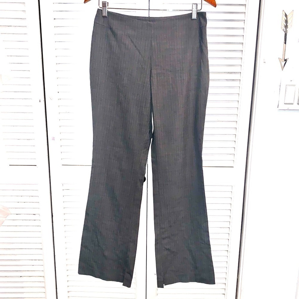 Gap Vintage Wool blend Gray and White Pinstriped Bootcut Trousers 6